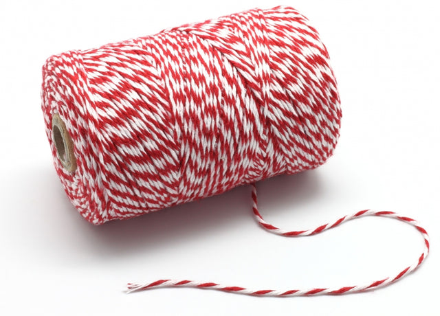 Bavlněná šňůrka - Červená a bílá - 2 mm x 15 m Bavl-1_1.jpg#17187#c119c9f6fdff