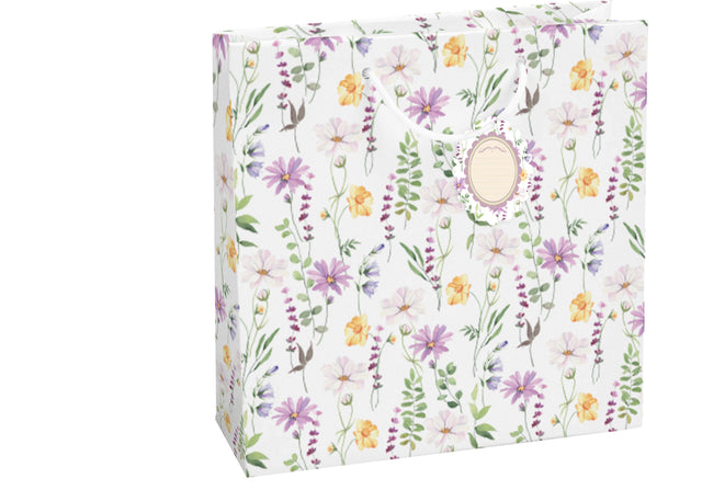 Dárková taška čtvercová-(TQ)  Quad mat  o rozměrech 15x6x14,5cm se vzorem jarních květin 22509 TQ.jpg#15052#48812776fe05