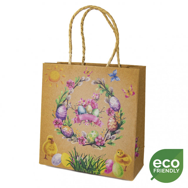 Dárková taška čtvercová (TQ) Quad ECO o rozměrech 15x6x14,6 cm s velikonočním motivem 22408 TQ.jpg#15021#77860e4a8c0c