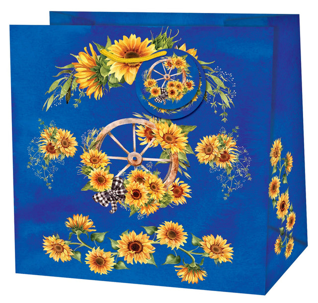Dárková taška čtvercová (TQ) Quad o rozměrech 15x6x14,6 cm s motivem slunečnice 22413 TQ.jpg#15013#d3d0fba05c5f