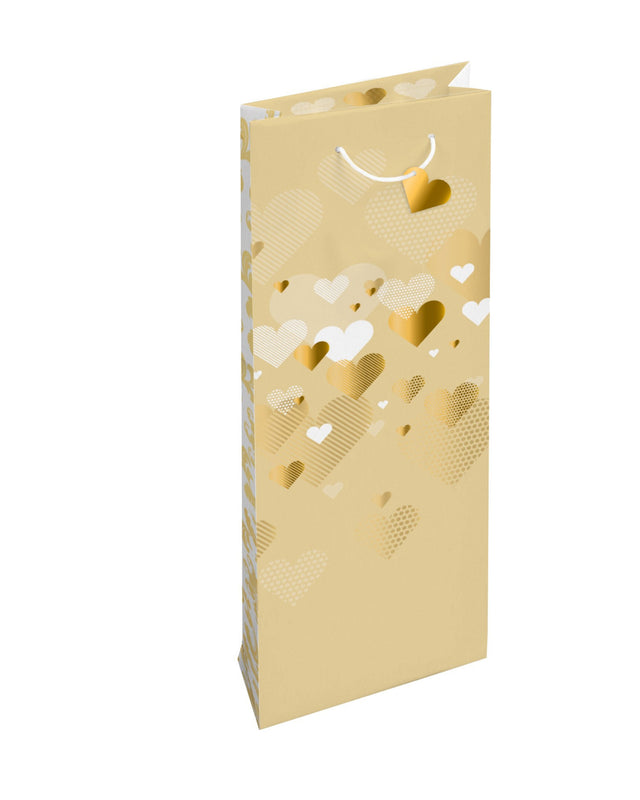 Dárková taška na láhev  (TB) o rozměrech 12,6x8,9x36 cm s motivem srdíček 22521 TB.jpg