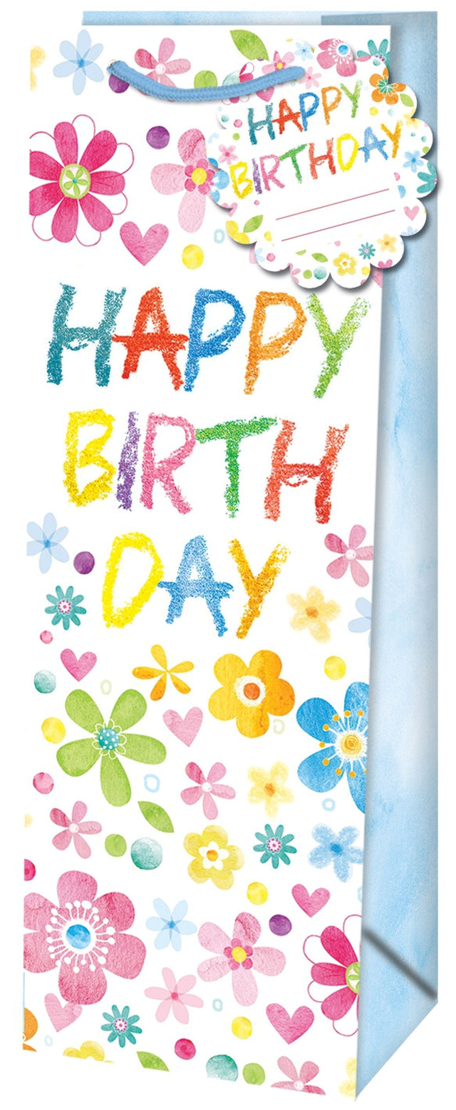 Dárková taška na láhev  (TB) o rozměrech 12,6x8,9x36 cm s nápisem Happy Birthday 22418 TB.jpg#15155#7421042ce719
