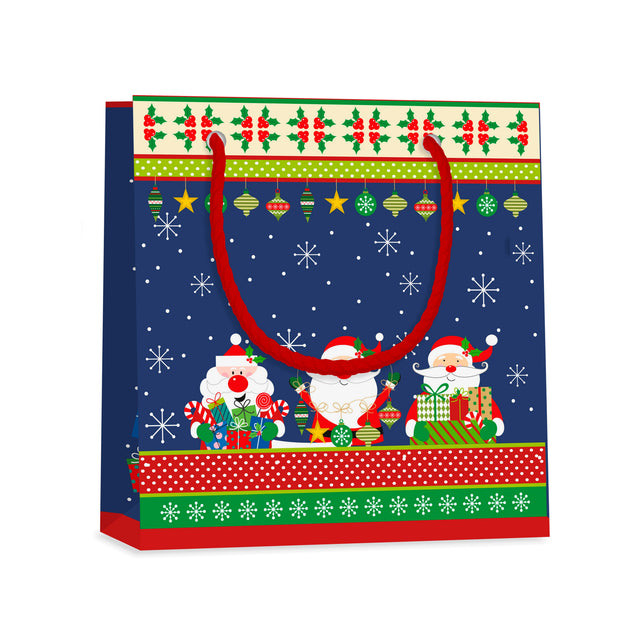 Dárková taška vánoční čtvercová (TQ) - SANTA KLAUS - 15x6x14,5cm 225516 TQ.jpg