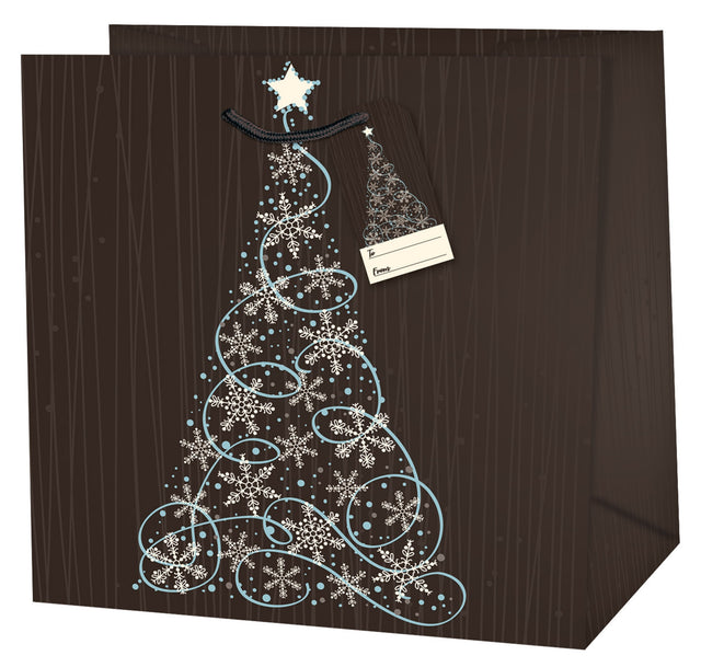 Dárková taška vánoční čtvercová (TQ) - VÁNOČNÍ STROMEČEK - 15x6x14,5cm 223513 TQ.jpg