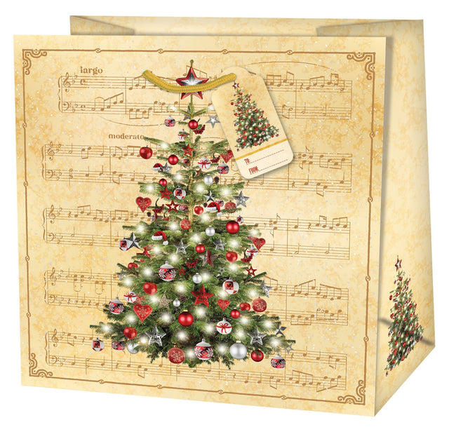 Dárková taška vánoční čtvercová (TQ) - VÁNOČNÍ STROMEČEK - 15x6x14,5cm 223520 TQ.jpg#15320#8c6dd04c0d13