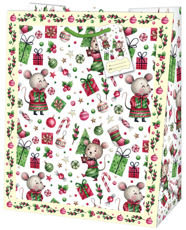 Dárková taška vánoční střední (TM) - VÁNOČNÍ MOTIV - 19x10,2x23 cm 222515 TM.jpg#15474#232de18eddf7