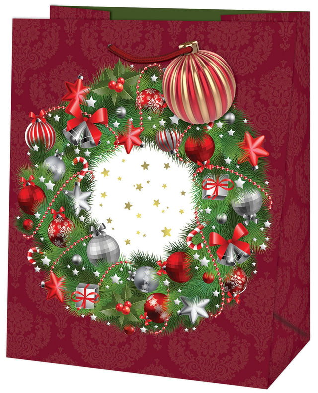 Dárková taška vánoční velká (TL) - ADVENTNÍ VĚNEC - 26,7x13,7x33cm 222513 TL.jpg
