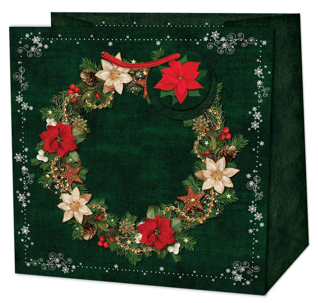 Dárková taška vánoční velká (TL) - ADVENTNÍ VĚNEC - 30x30x13,7cm 222511 TL.jpg