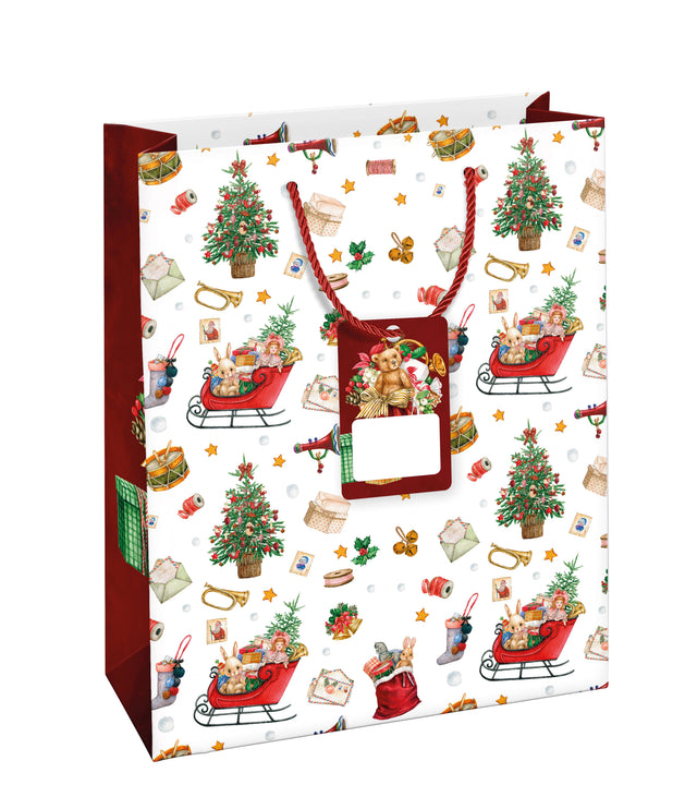 Dárková taška vánoční velká (TL) - VÁNOČNÍ TRADICE - 33x26,7x13,7cm 226515 TL.jpg#18566#94526f876483