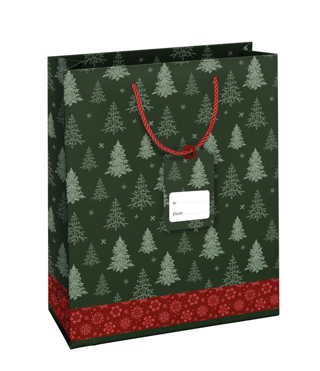 Dárková taška vánoční velká (TL) - ZELENÝ STROMEČEK - 33x26,7x13,7cm 226511 TL.jpg#18548#a4749f002f0c