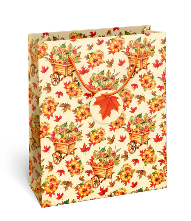 Dárková taška velká  (TL) o rozměrech 26,7x33x13,7 cm s motivem podzimních rostlin 22628 TL.jpg