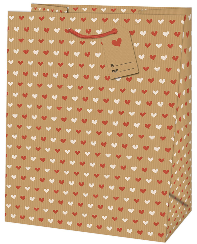 Dárková taška velká  (TL) o rozměrech 26,7x33x13,7 cm s motivem srdíček 22304 TL.jpg