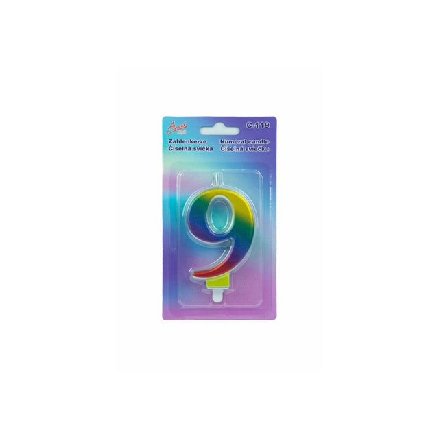 Duhová číselná narozeninová svíčka na dort 9 (9 cm)  C-119_1.jpg