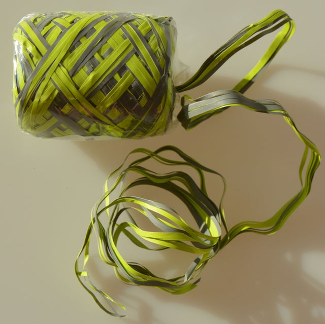 Dvoubarevná lýková stuha - Šedá + zelená - 5 mm x 20 m RAF-106.JPG