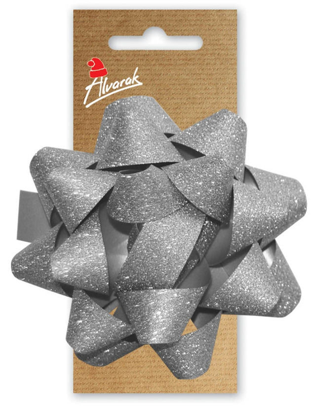 Hvězdice Giga Frosted - Stříbrná s třpytkami - 10 cm FR02.jpg