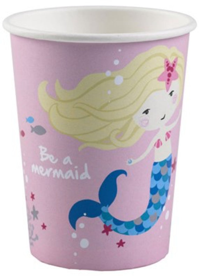 MERMAID PINK Papírové párty kelímky 8 ks 9903032-66 A.jpg