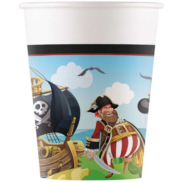 PIRATES Papírové párty kelímky 8 ks 93966.jpg
