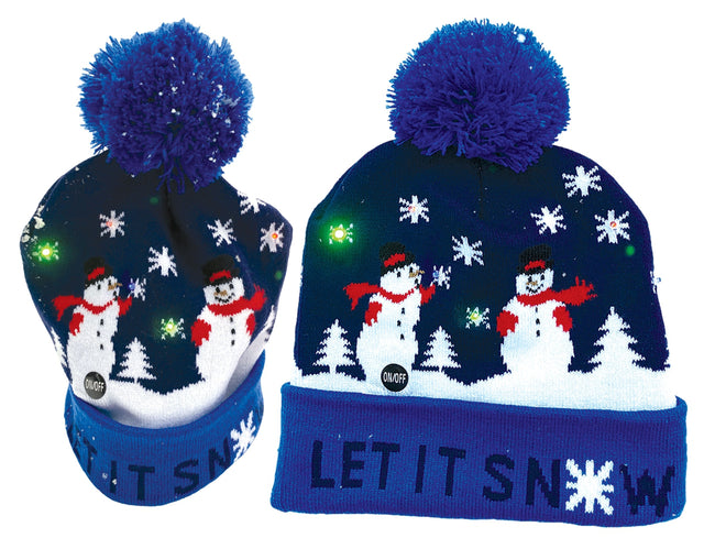 Vánoční pletená čepice s LED světly SANTA-3_1.jpg#17630#6742ed2ed190