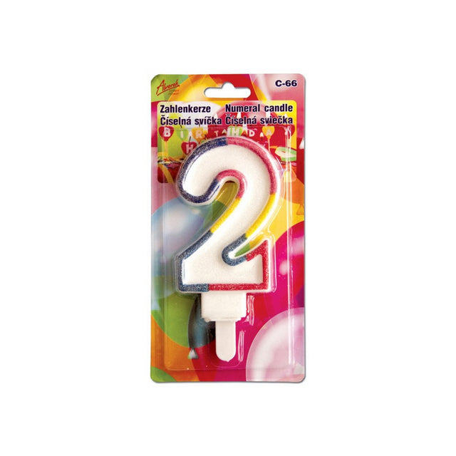 XXL JUMBO narozeninová svíčka číslo 2 (15 cm) C-66.jpg#14751#b16e2771ad43